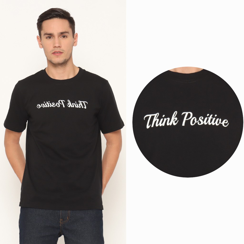 SaranDoang Kaos (Mirror) - Think Positive Hitam