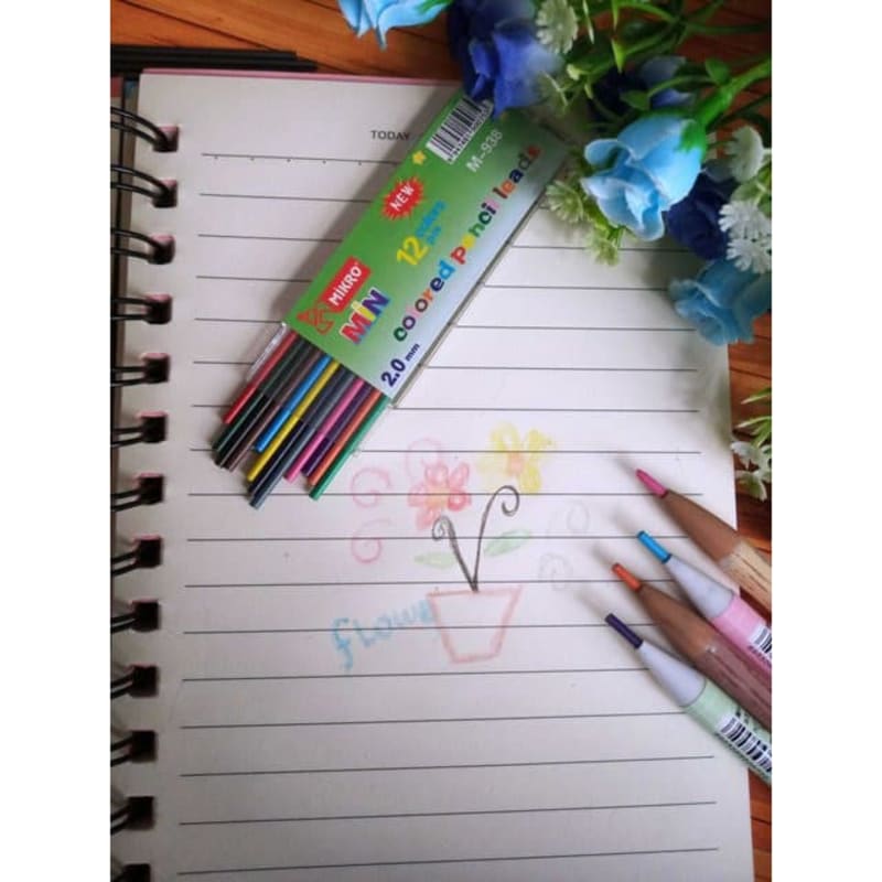 

Refill - Isi ulang pensil Raut / Mekanik 2.0mm Warna-warni isi 12