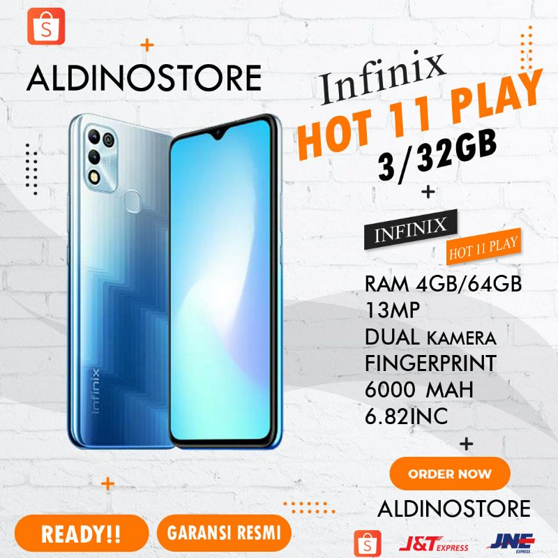 INFINIX HOT 11 PLAY 3/32 GB GARANSI RESMI
