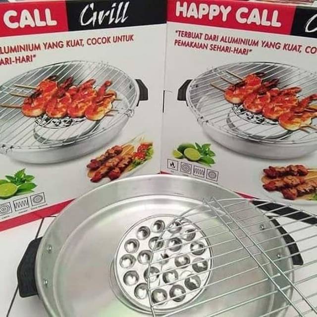 ASLI Happy  Call  Grill alat  panggang  bakar bbq tanpa arang 