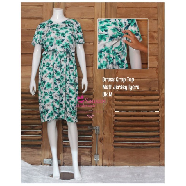 BAJU MENYUSUI || DRESS || HOMEDRESS || DRESS CROP TOP SAUSAN UNDERWEAR ||