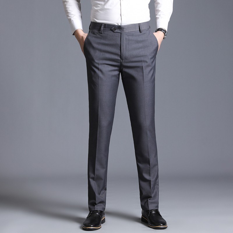 CELANA FORMAL KANTOR PRIA SLIMFIT GREY HIGH TWIST ORIGINAL NIKAYU