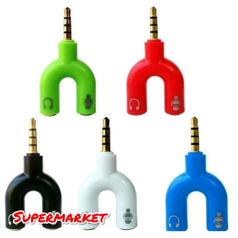 Audio Splinter Jack 3.5mm to dual female U Shape 2in1 Audio&amp;Audio