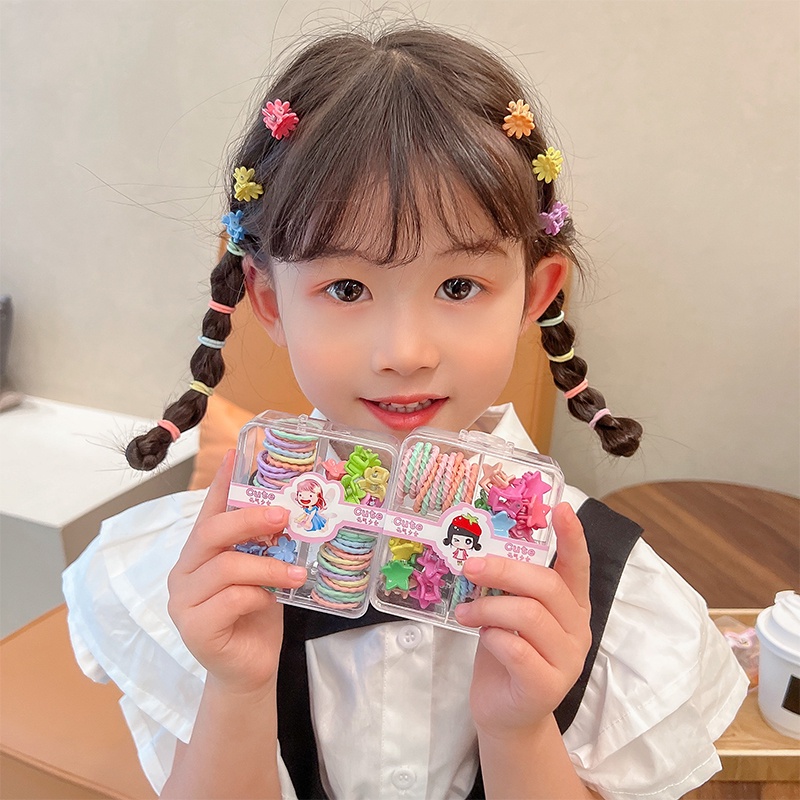 1 Set Ikat Rambut Elastis Gaya Korea Untuk Anak Perempuan