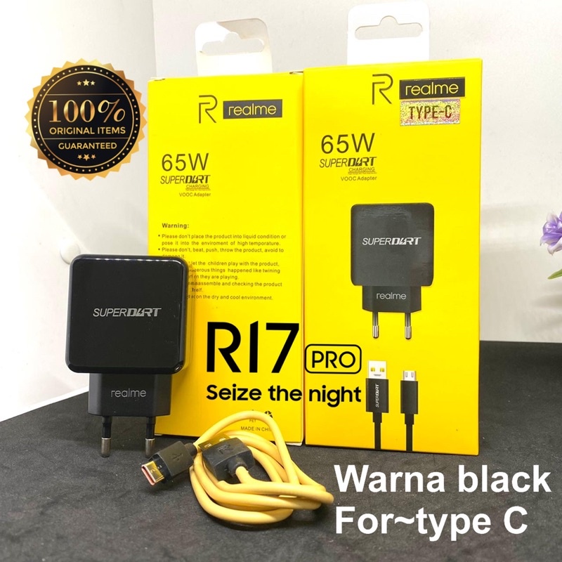 PROMO BLACK CHARGER REALME R17pro HITAM MICRO TYPE C ORIGINAL SUPER QUALITY