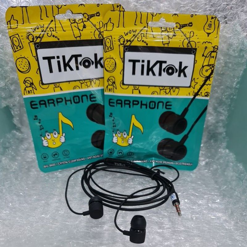 Headset handsfree earphone headphone tik tok