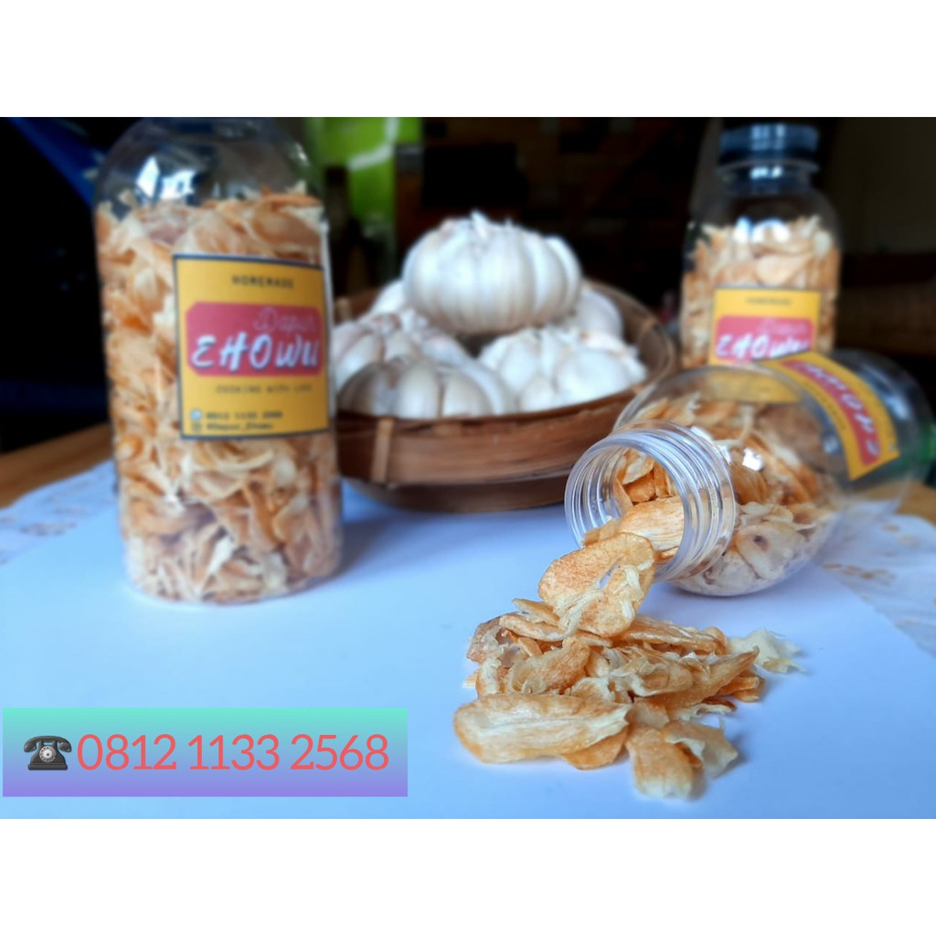 

Bawang Putih Goreng/Bawang Goreng Gurih/Bawang Goreng/50gr Harga Rp15.000