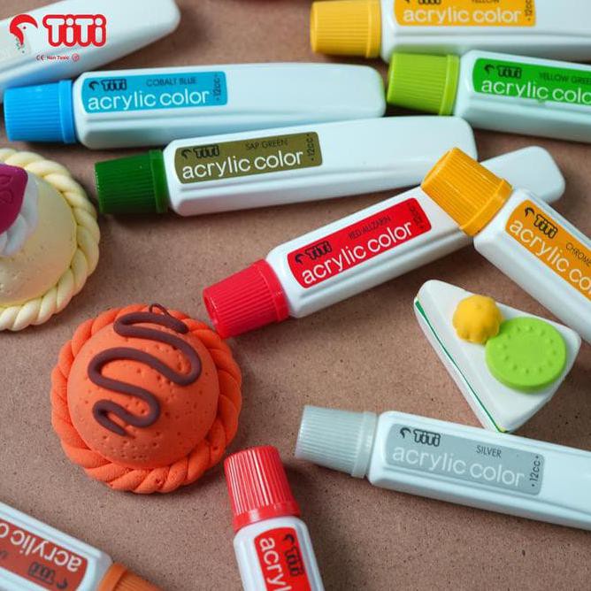 

{{BAYAR DI TEMPAT}} Acrylic Color / Cat Akrilik Titi 24 warna EKSLUSIF [Kode 1|Kode 2|Kode 3|Kode