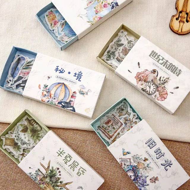 

Vintage sticker tape watercolor painting bujo sticker