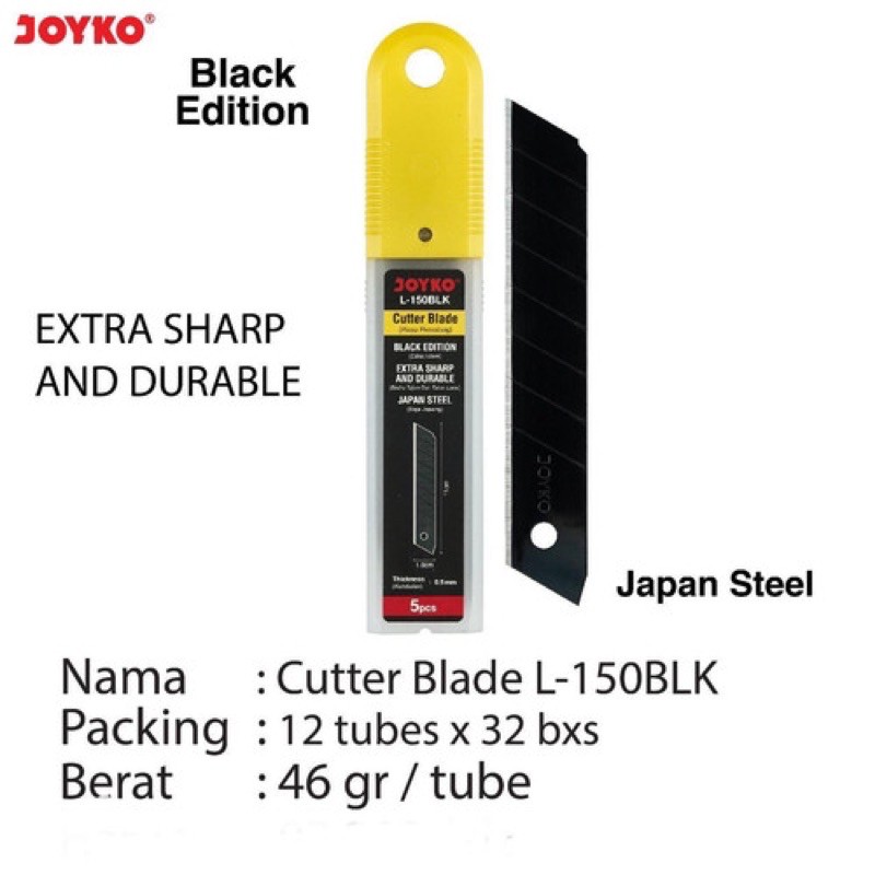 

Isi Cutter JOYKO L-150BLK Black Edition Japan Steel Kualitas Bagus