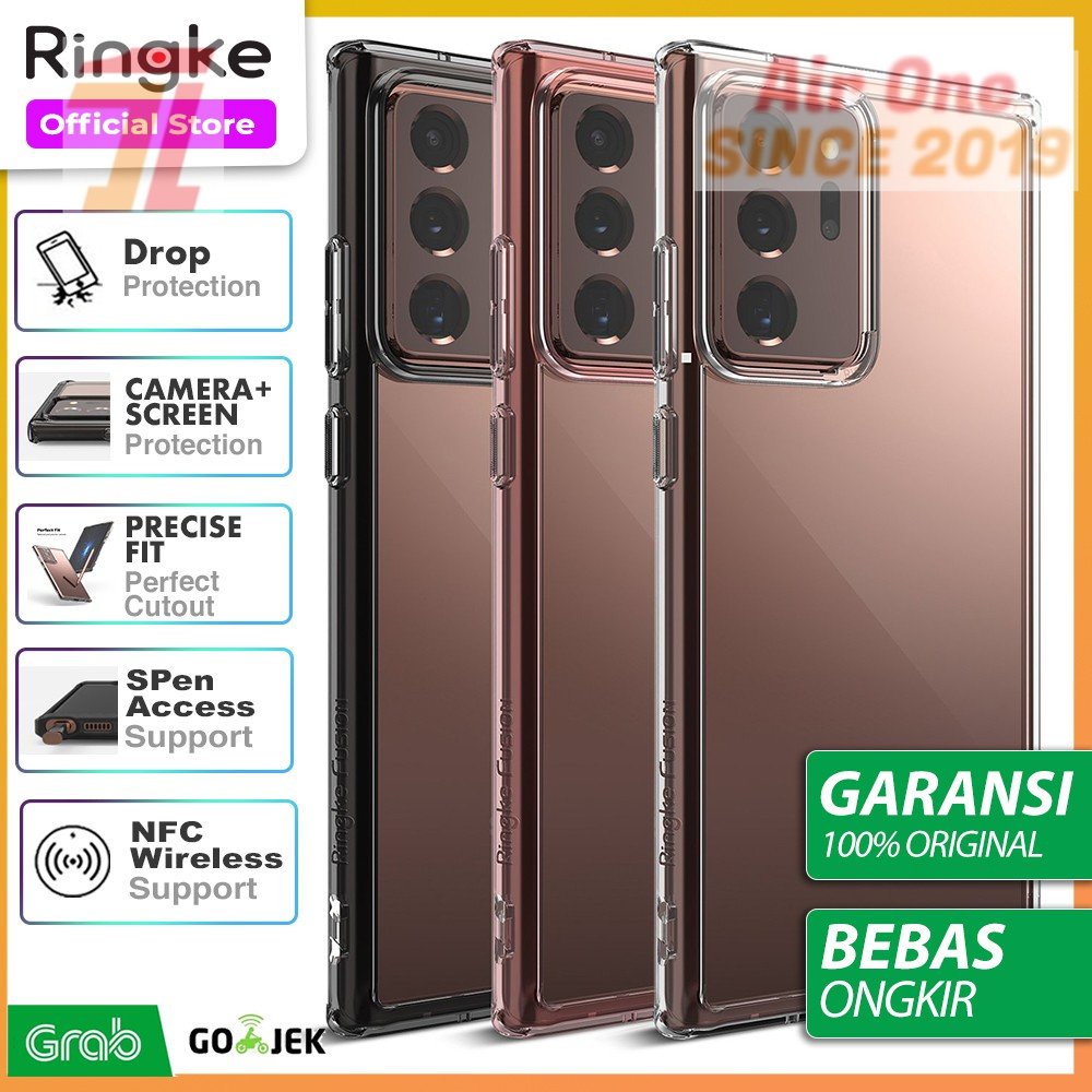 AirOne Original Ringke Fusion Case Samsung Galaxy Note 20 Ultra / Note 20 2020 - Soft Clear Casing Softcase HP Pelindung Note20