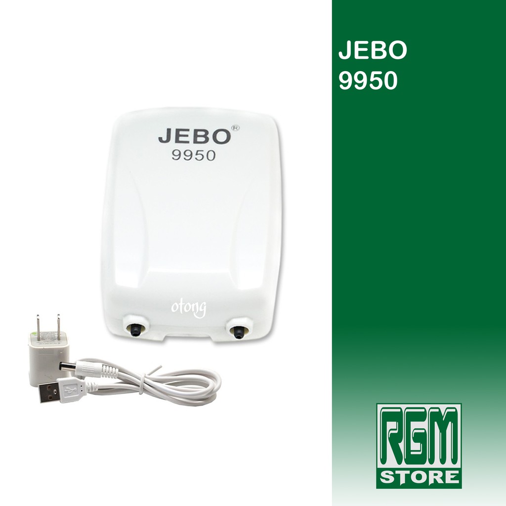 JEBO 9950 Aerator mesin gelembung udara portable AC DC USB aquarium