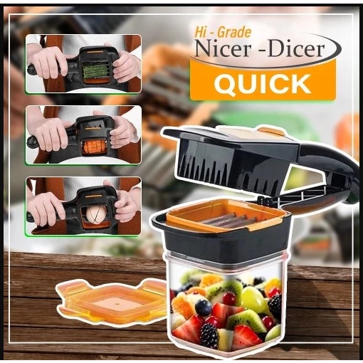 BEST SELLER!! Nicer Dicer Quick 5 in 1 New (BISA COD) Alat Pemotong Serbaguna Potong Sayur Buah