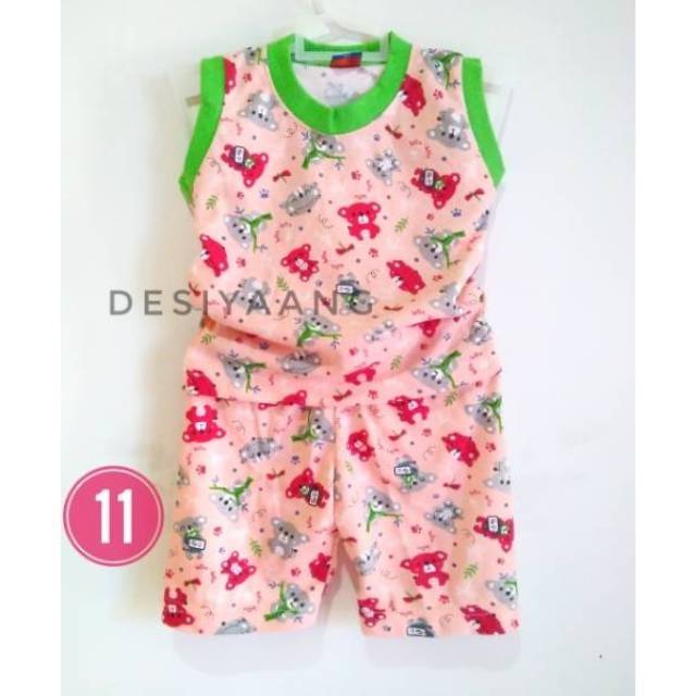 Setelan Kutung murah isi 3stel Size S (2-4th)