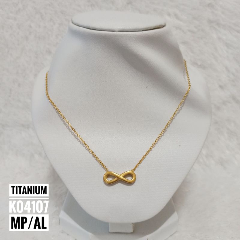 Kalung Titanium Infinity Polos K04107