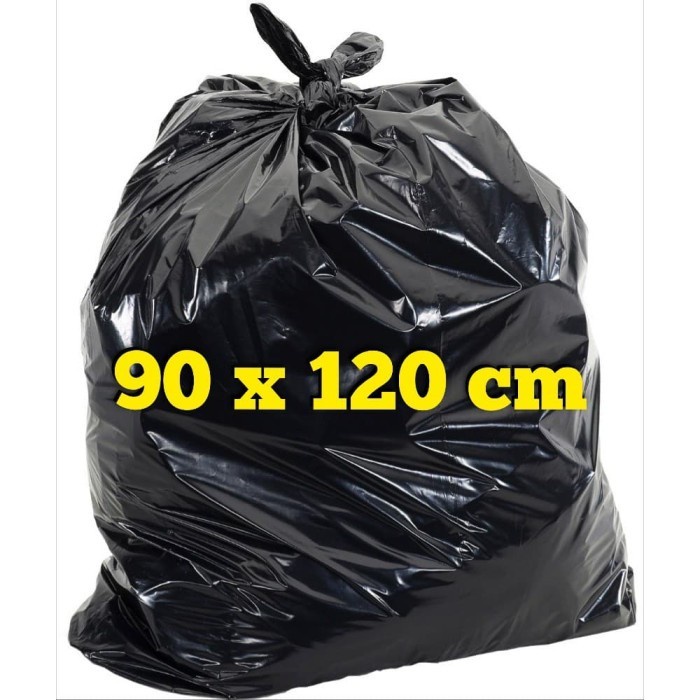 KANTONG PLASTIK SAMPAH 90 X 120 CM - TEBAL 80 MICRON - HITAM TREST BAG