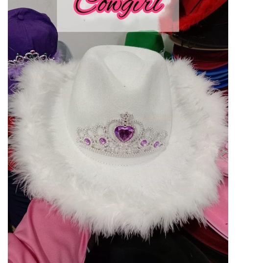 ♠ Cowgirl Hat topi cowboy coew aesthetic y2k [back1]