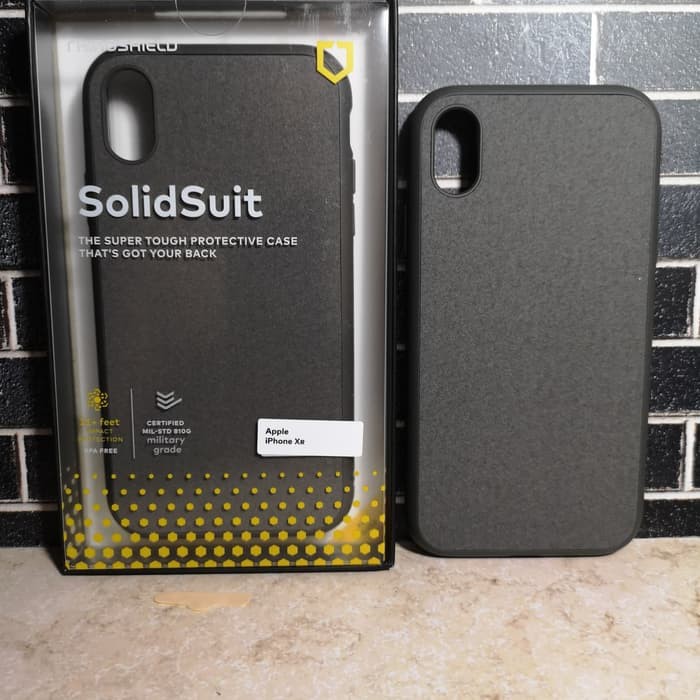 Rhinoshield Solidsuit Microfiber Graphite Case Iphone XR