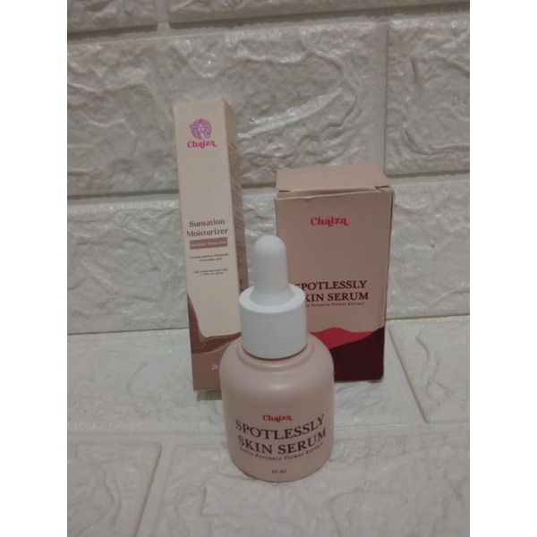 PRELOVED CHAIZA SPOTLESSLY SKIN SERUM & SUNSATION MOISTURIZER SUNSCREEN