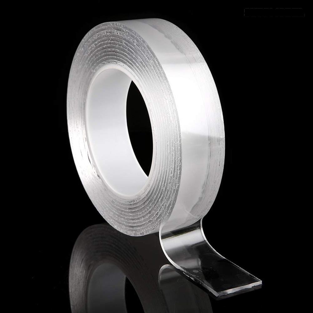 Selotip Dua Sisi Transparan Multifungsi Ukuran 1 / 2 / 3 / 5m