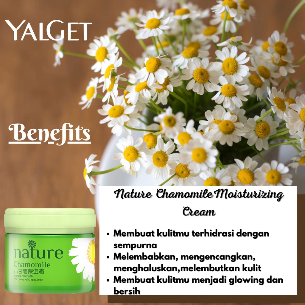 YALGET Nature Moisturizing Soothing Face Cream Chamomile Vitamin E Skin Care