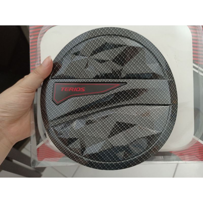 Tank Cover Bensin Cover Tutup bensin Terios Carbon All new Daihatsu Terios