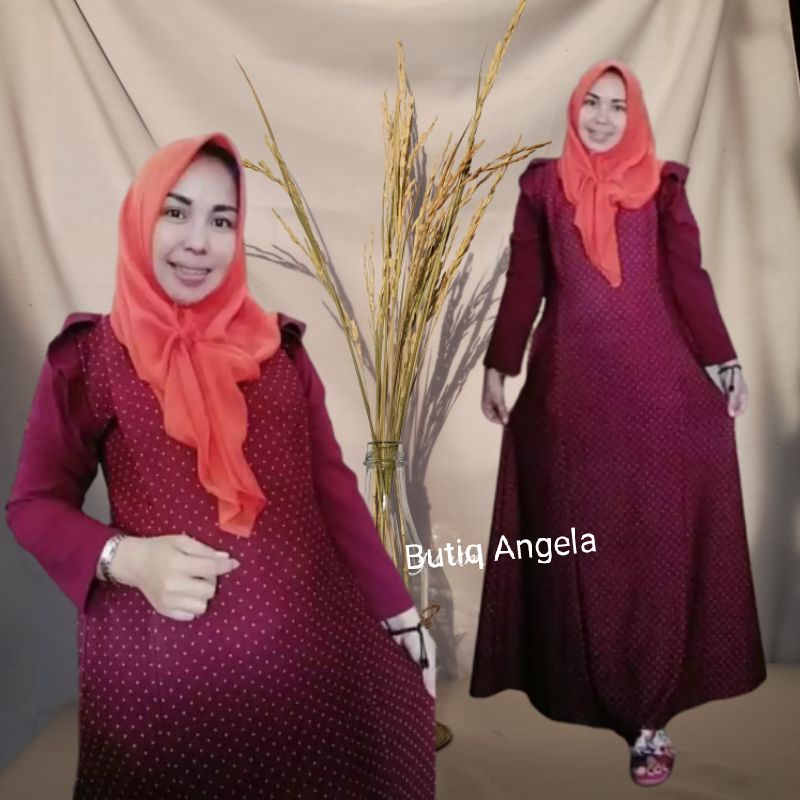 Dress import ori bkk/ gamis import busui friendly / gamis wanita scuba import