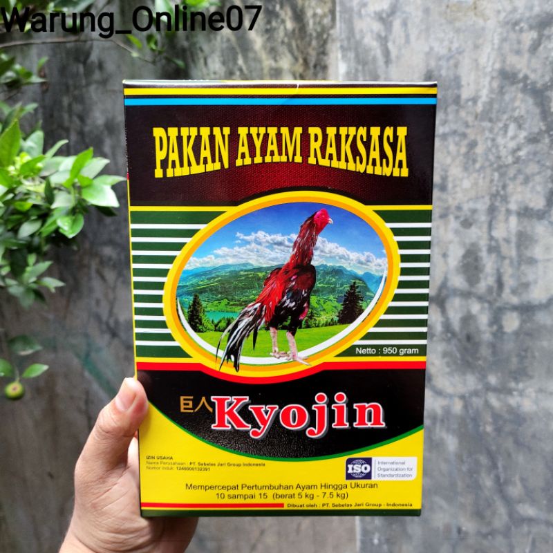 Kyojin Pakan Ayam Raksasa Super Tinggi Protein Kyojin Original 950 gr Membuat Tulang Menjadi Besar Kuat &amp; Tahan Pukul Untuk Ayam Bangkok Birma Pakoy Shamo Mangon Saigon Dll