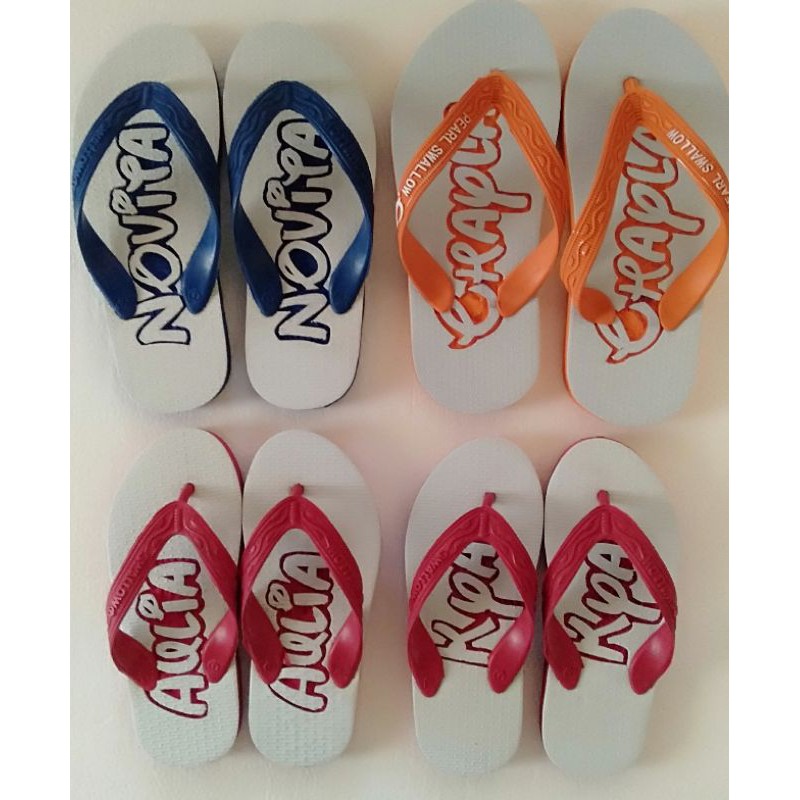 

SANDAL UKIR NAMA FONT DISNEY LUCU, BISA PAKE NAMA SENDIRI