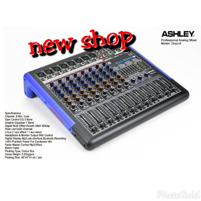 Mixer audio Ashley ONYX 8 original Ashley