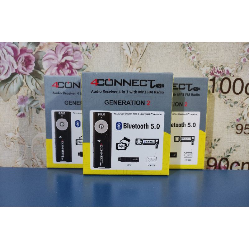 4Connect Bluetooth Audio Music Receiver Dongle Versi 5.0 With MP3 Player and FM Radio