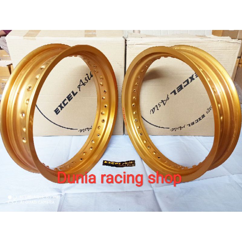 Velg Takasago Excel Asia 350 17 Hole 36 ada Hitam Merah Gold