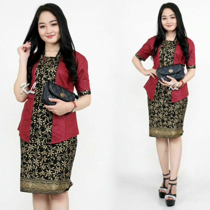 [ BISA COD ]baju blus batik katun//fashion wanita