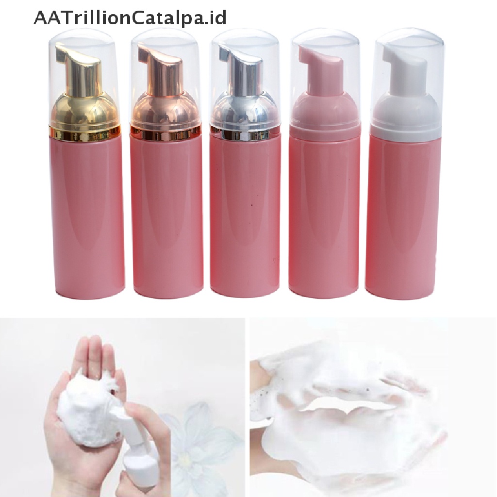 1 Pc Botol dispenser Sabun Cair lotion mousse 60Ml Warna pink Terang