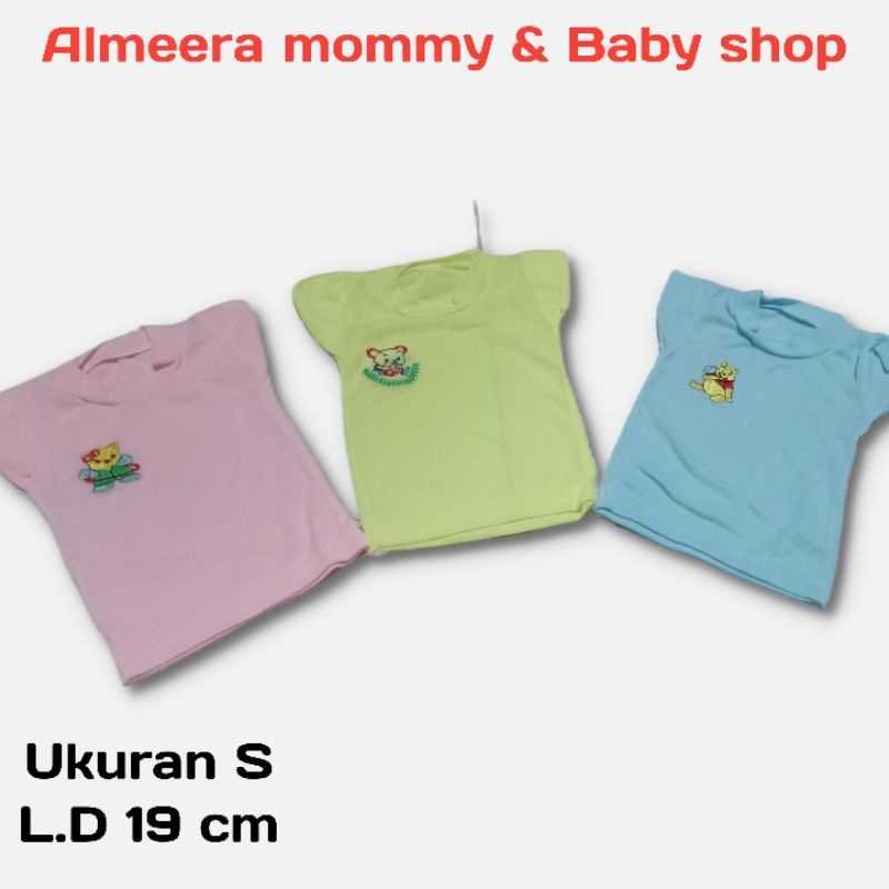 Kaos oblong bayi bahan katun salur/ Kaos harian bayi murah