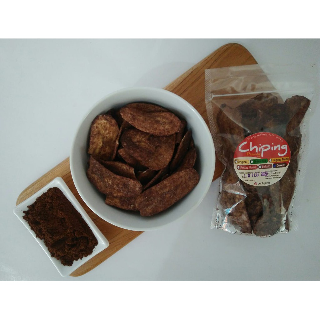 

Chiping Keripik Pisang/ Kripik/ Sriping/ Ceriping Pisang Rasa Cokelat Chiki Balls - Kemasan 200 gram