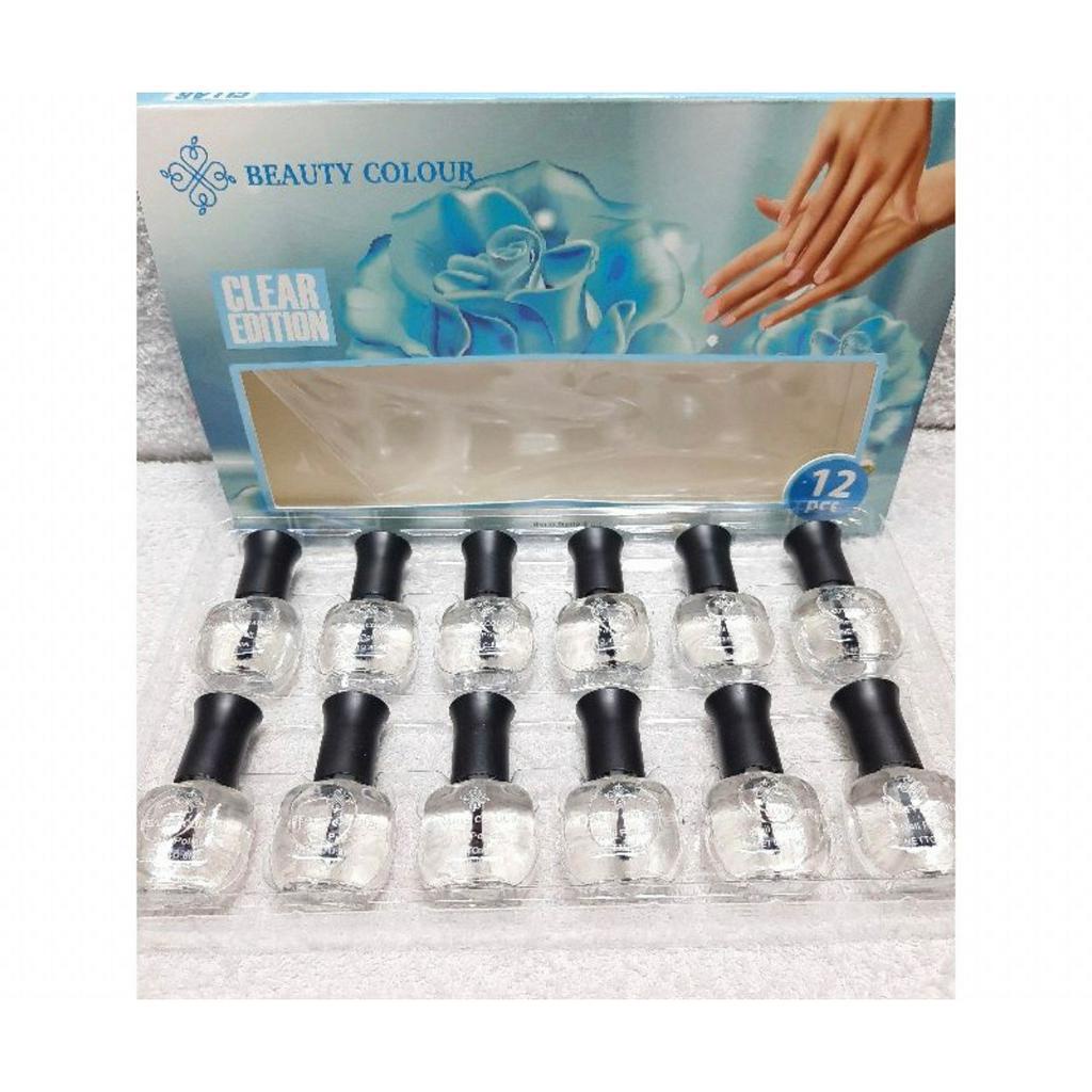 kutek bening kuteks transparant putih ozera 8ml kuteks nail polish top coat base coat nail polish