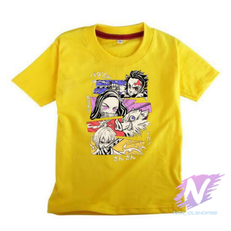 baju anime anak kaos anak kimethu no yaiba season baru