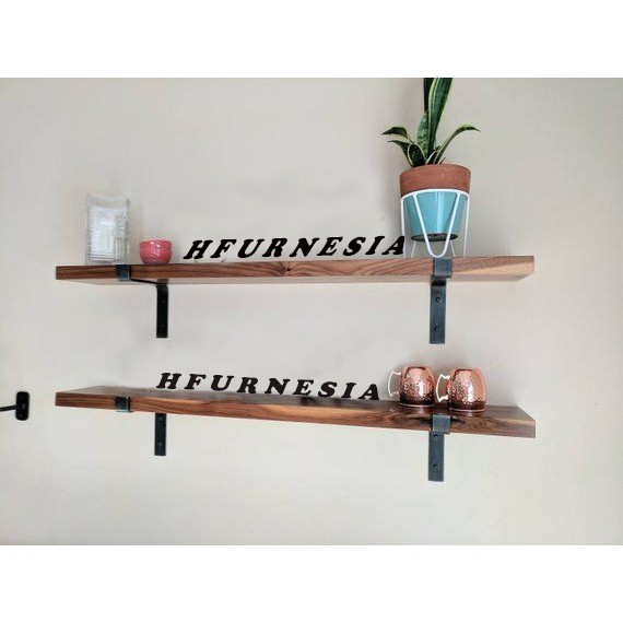 Ambalan Kayu Jati Belanda 120x14 Rak Dinding Kamar Mandi Rak Piring Dapur Besi BUku Serbaguna Sepatu