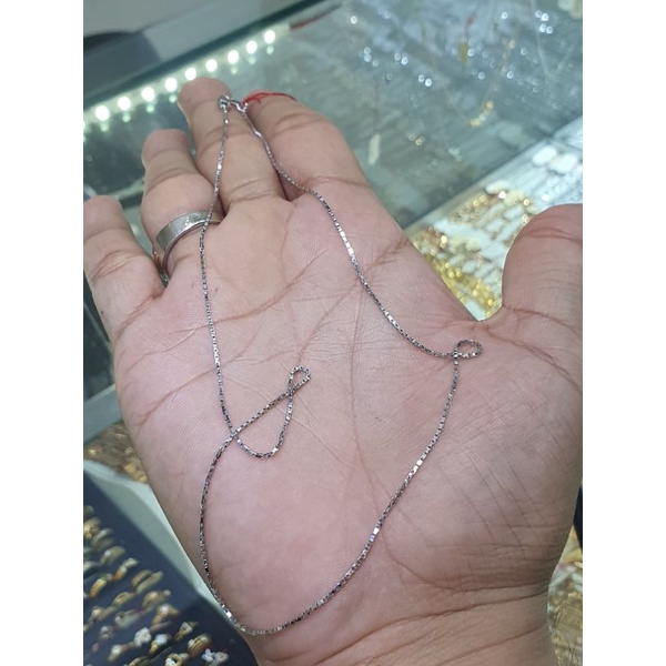 kalung putih emas 750 italy