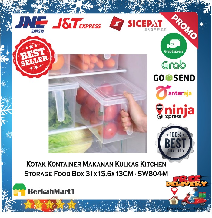 Kotak/ Box Makanan Kontainer Makanan Kulkas Kitchen Storage Food Box