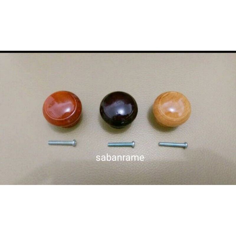 TARIKAN BULAT KAYU KECIL / TARIKAN LACI LEMARI MODEL BULAT KAYU