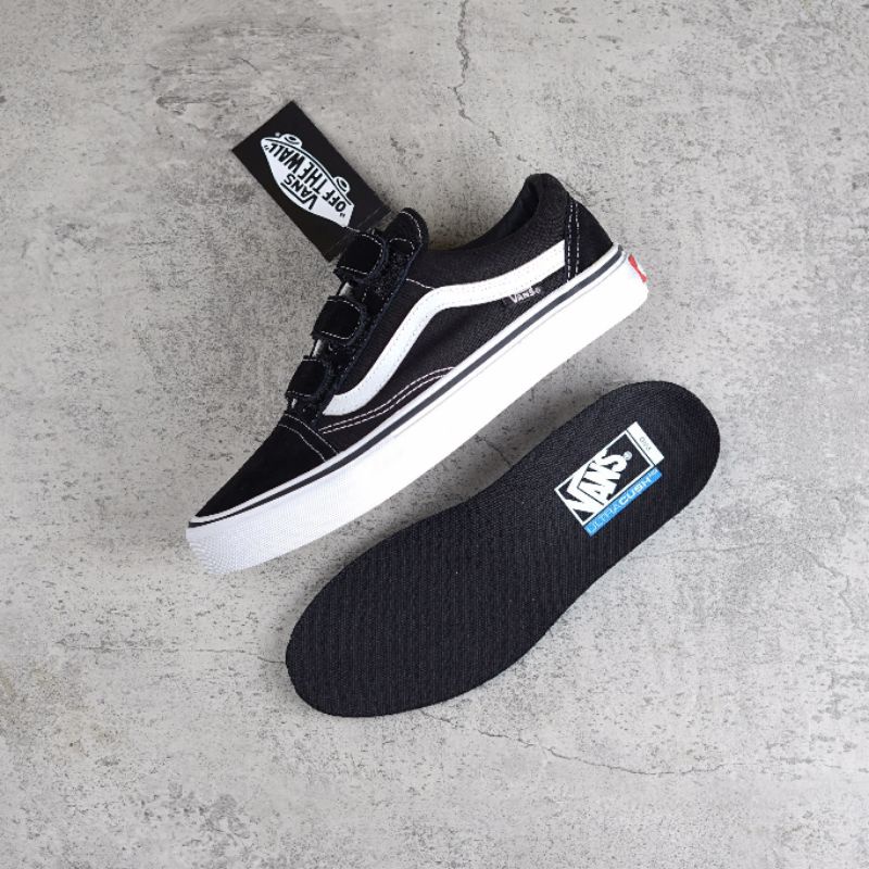 Vans Old Skool Velcro Pro Black White