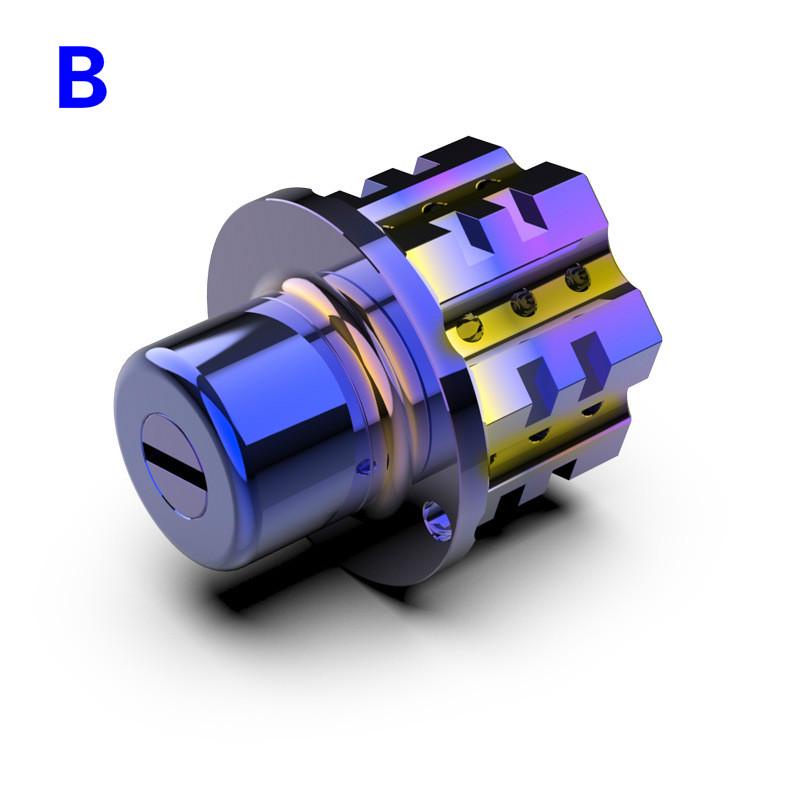 Kepala Kunci Modifikasi Cnc Burnt Titanium Untuk Motor Ktm 125 Rowing 400 Um+Key Shell-B-keyhead