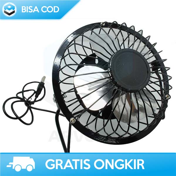 KIPAS ANGIN DUDUK MINI KENCANG SANHUAI USB FAN PORTABLE BAHAN BESI