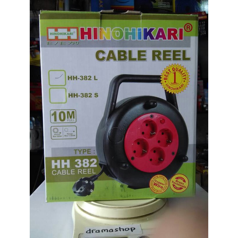 Box Kabel Gulung Rol Kabel Hinohikari 10m Full SNI 382L Cable Reel