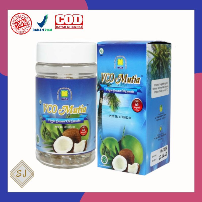 

Penghilang Bekas Luka dan Jerawat Flek Hitam Virgin Coconut Oil VCO Herbal Mutia isi 60 Kapsul