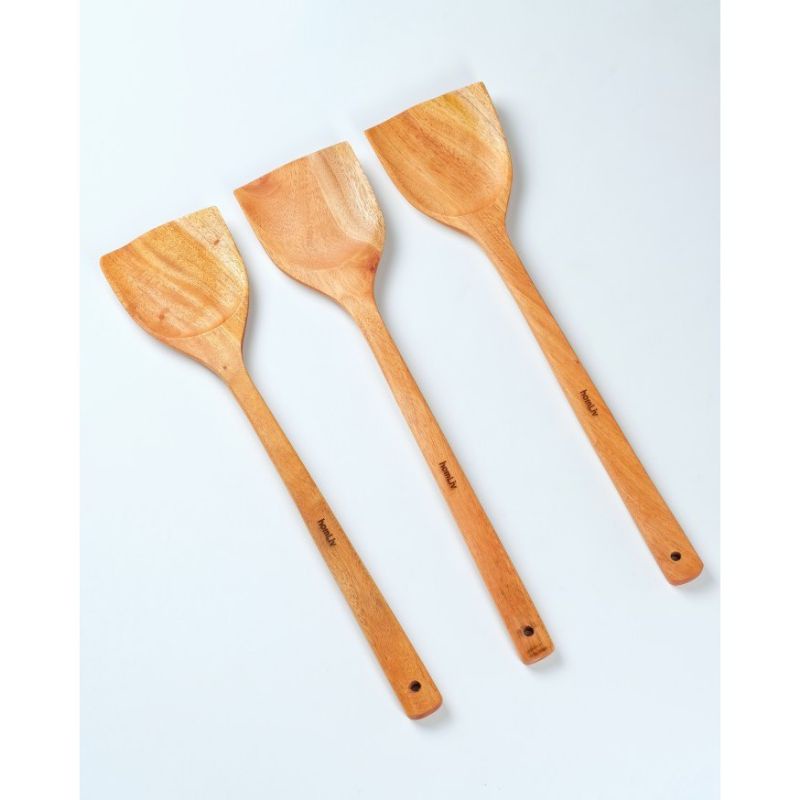 Sutil Kayu Panjang Foodgrade- Wooden Cooking Spatula ExtraLong (Homliv)