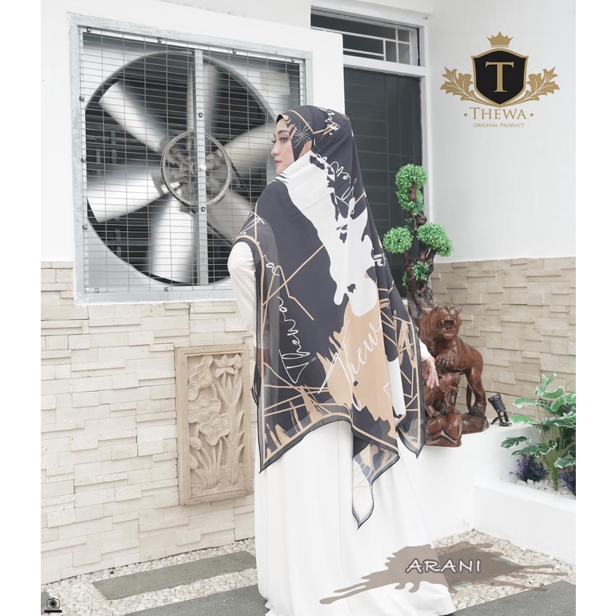 THEWA - Hijab Khimar Arani Payet Digital Printing Kerudung Seruty Babydoll