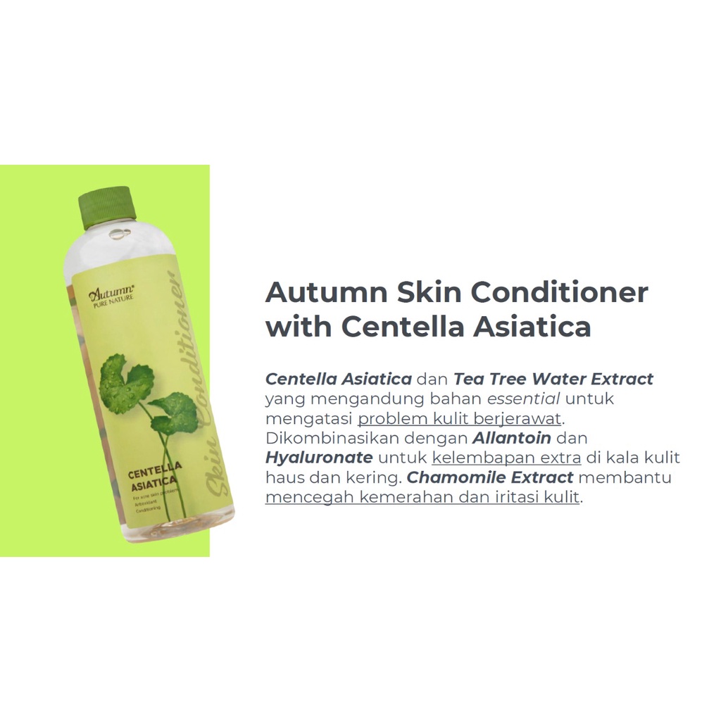 PROMO AUTUMN TONER SKIN CONDITIONER WITH CENTELLA ASIATICA 500ML BPOM FC PROMO